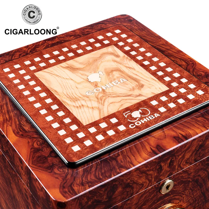 Увлажняющая коробка для сигар COHIBA большой двухэтажный шкаф из кедрового дерева