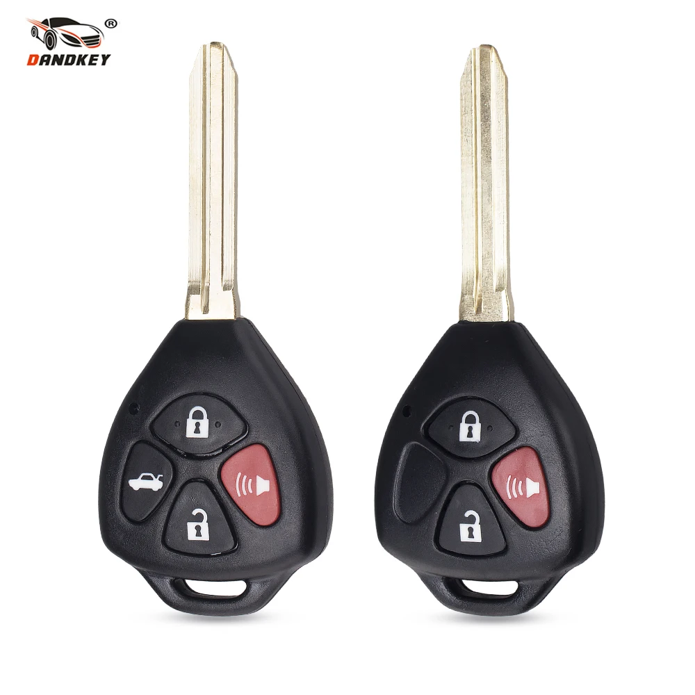 DANDKEY 3 4 кнопки чехол для дистанционного ключа Toyota Camry Corolla Avalon Venza 2007 2008 2009 2010 2011 2012