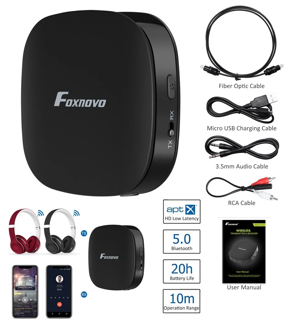 Беспроводной адаптер CSR8675 Bluetooth 5 0 приемник передатчика APTX HD LL RCA для домашней
