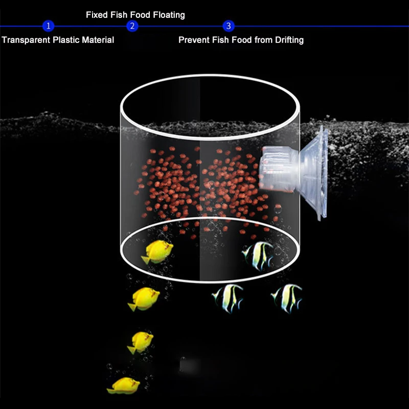 Автоматический податчик для рыбы прозрачный пластиковый для еды кормушки домашних животных для аквариума автоподача мягкий диспенсер для воды для установки