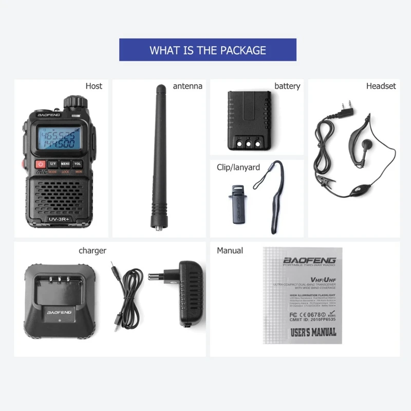 2PCS-Baofeng-UV-3R-Plus-Walkie-Talkie-Portable-UHF-VHF-UV-3R-CB-Radio-VOX-Flashlight (5)