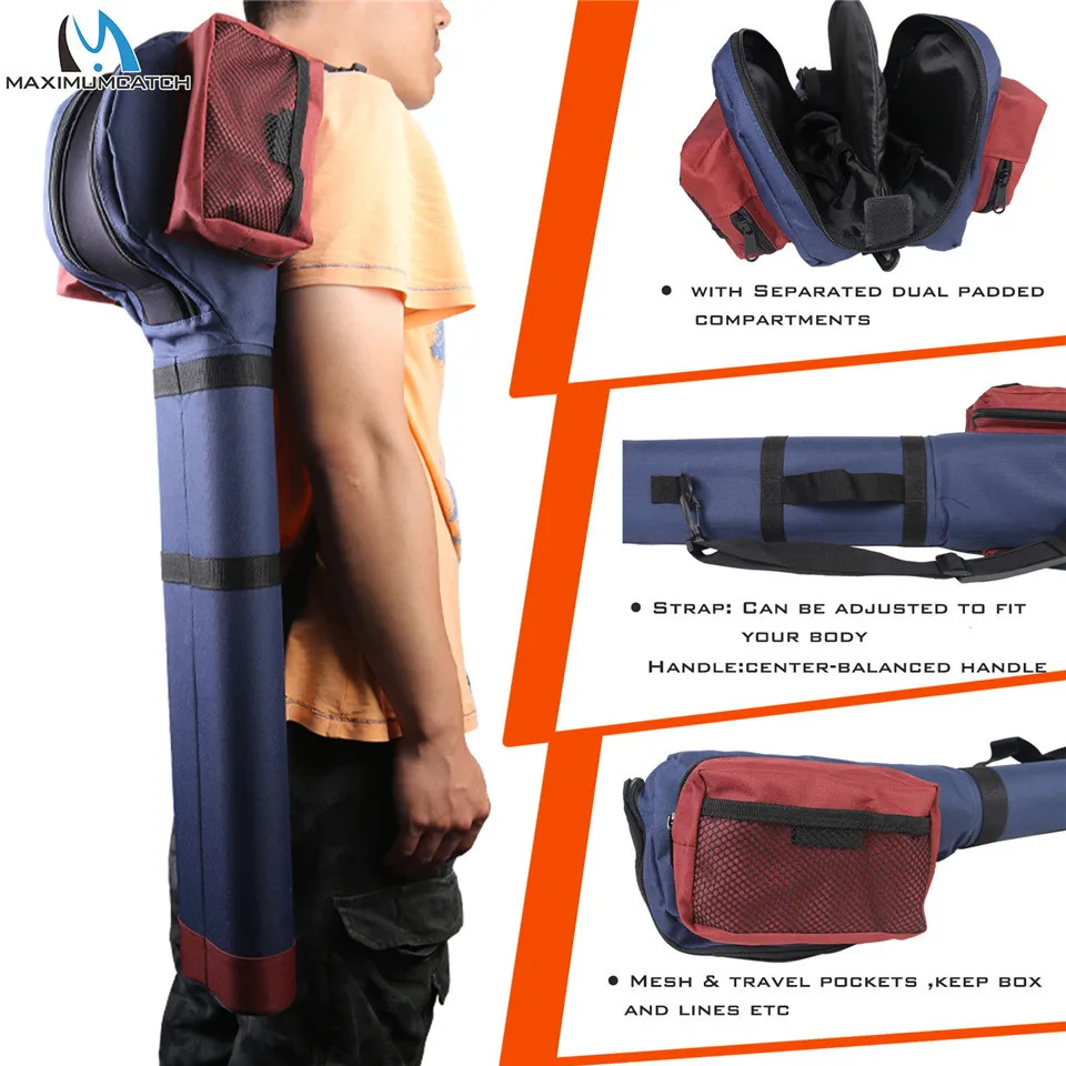 Maximumcatch 9 футов треугольник Cordura Fly Удочка/чехол для катушки с коробкой карманный