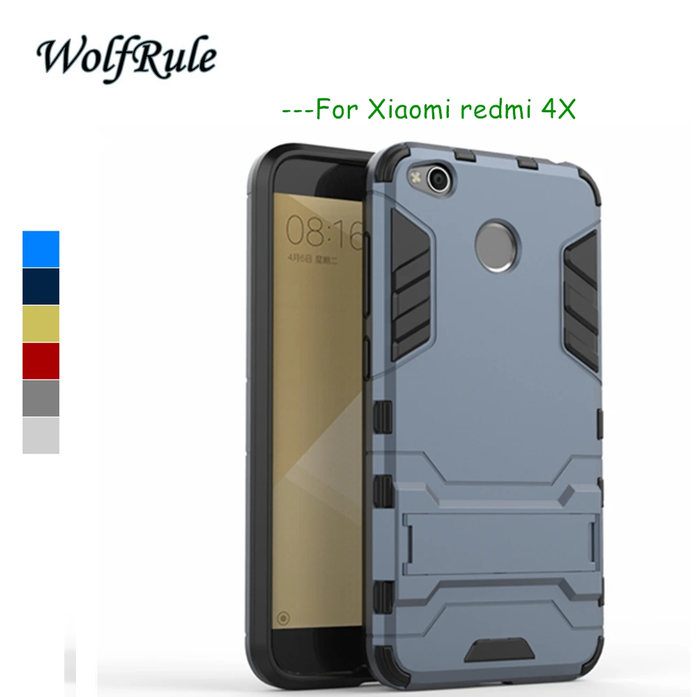 xiaomi redmi 4x case xiaomi redmi 4x pro cover case bumper 2 in 1 redmi 4x 5.0 WolfRule Funda redmi4x case For xiaomi redmi 4x<}