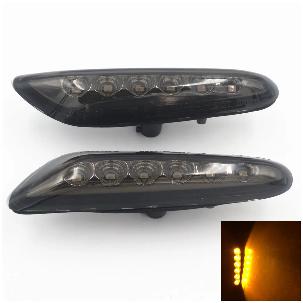 

For BMW 2006-2011 E81 E87 LCI /E88 E82 E90 E91 Bulb Side Marker Repeater Blinkers Lights-Smoke