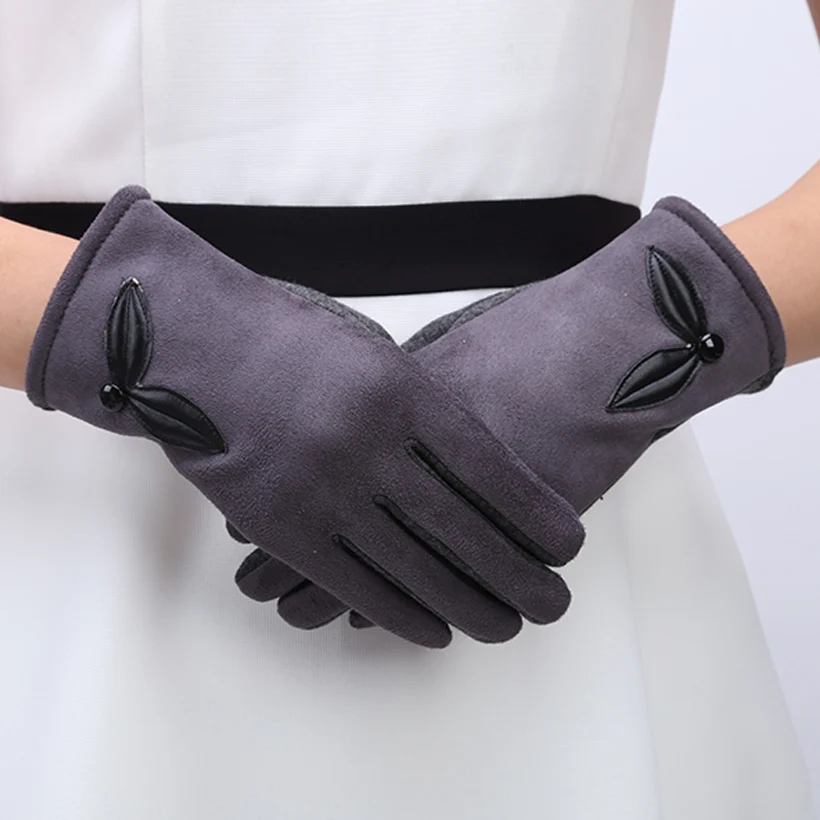 Fashion 2018 Leather Gloves Women Touch Screen Gloves Fashion Women