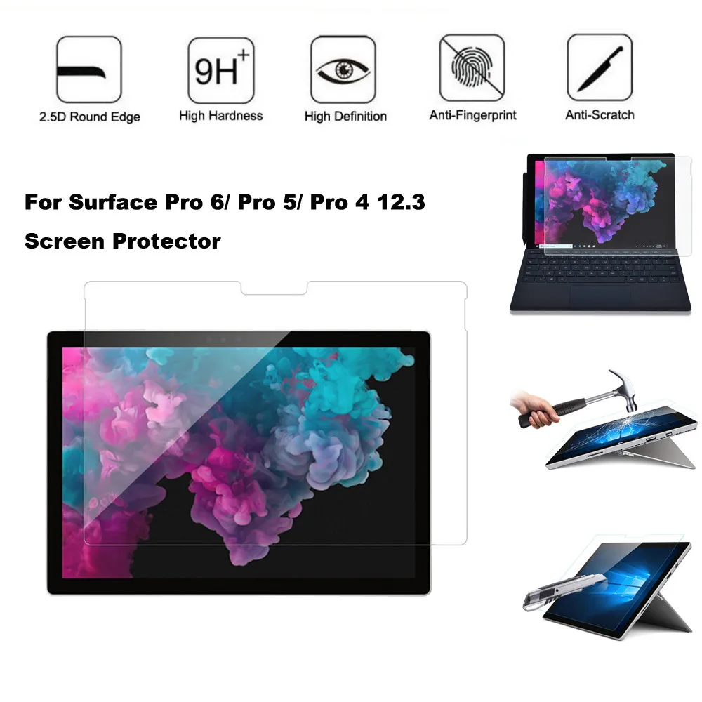 

CARPRIE Ultra Slim 9H Tempered Glass Screen Protector for Surface Pro 6 12.3 inch Scratch Terminator Screen Protector DropDec.26