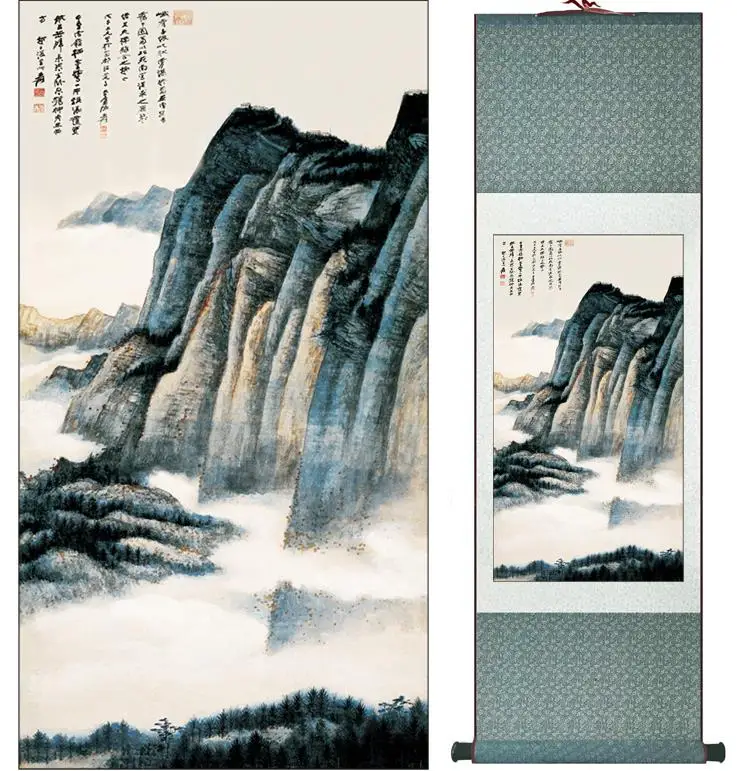 ZhangDaqian  landscape painting Chinese  art Painting Home Office Decoration Chinese painting  2015012205Printed painting