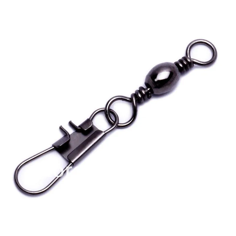 

High-quality Lot 50pcs 4# +4B barrell swivel with interlock snap fishing Tool