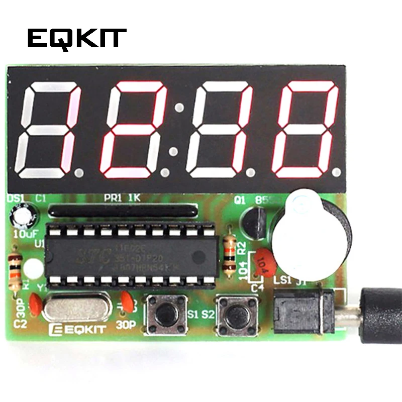 Точные Электронные часы C51 таймер 4 Бит Набор часов DIY электронные светодиодный