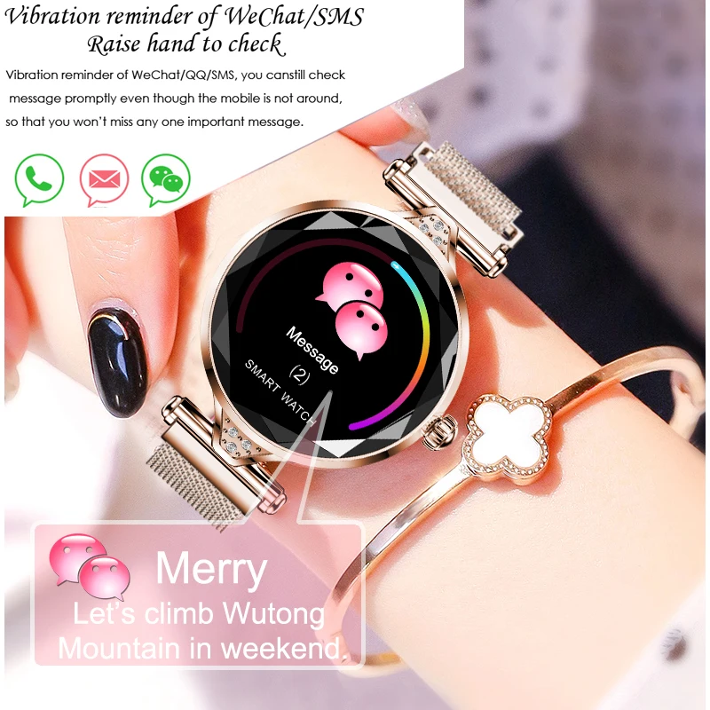Fashion Women Smart Fitness Bracelet Heart Rate tracker Blood Pressure Smart Watch pulsera inteligente for Girlfriend