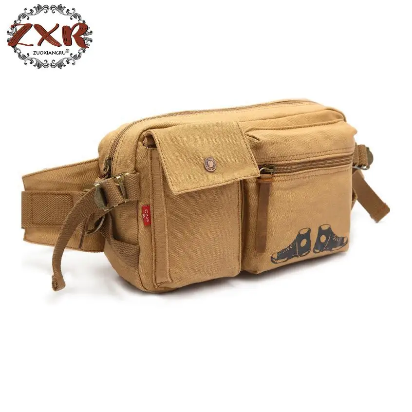 

New Fashion High-capacity Waist Packs Pouch Leisure Bag Korean Trend Personality Man Bag Canvas Pockets