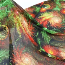 Павлин цифровой печати жоржет, шифон ткань рубашка платье текстиль chiffe