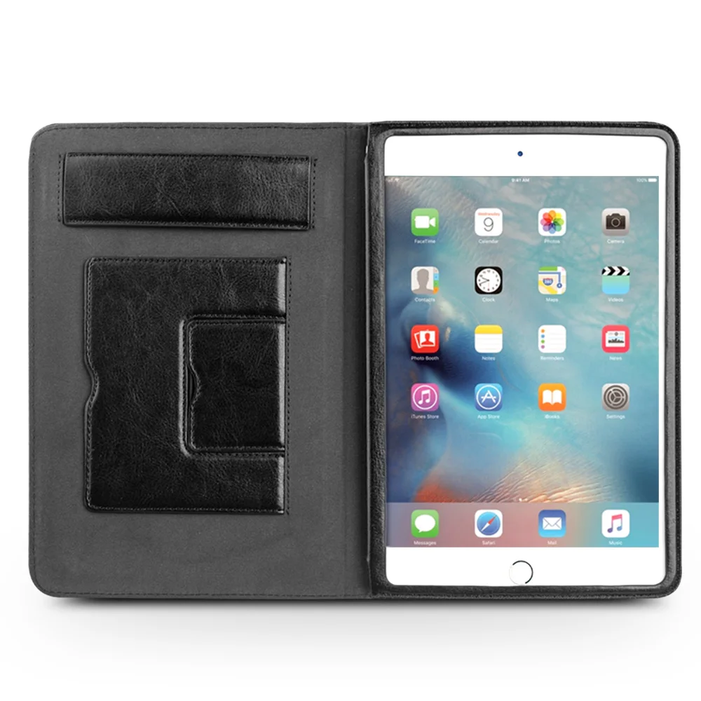 QIALINO Тонкий чехол для iPad Pro 9 7 из натуральной кожи книжка с подставкой и слотом