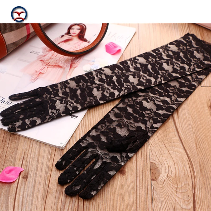 CHING YUN 2019 New summer Women Long Gloves Sexy Ultra-thin Ventilation Lace Gloves Bike Sunscreen Fashion ultra-thin  gloves