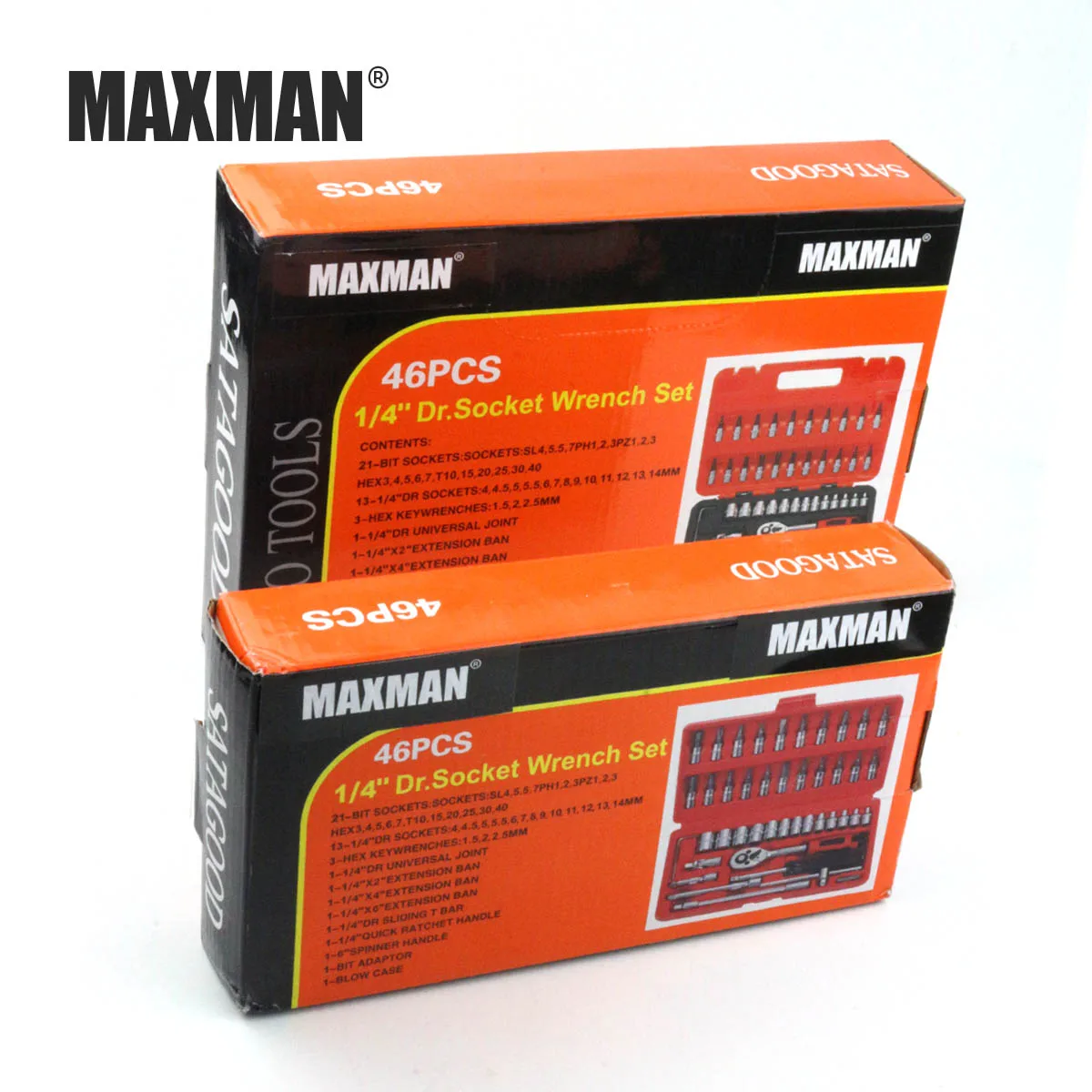 MAXMAN 46 шт. Набор розеток авто ремонт инструмент набор трещоточных ключей Набор гаечных ключей бит Набор ключей хром ванадиевой