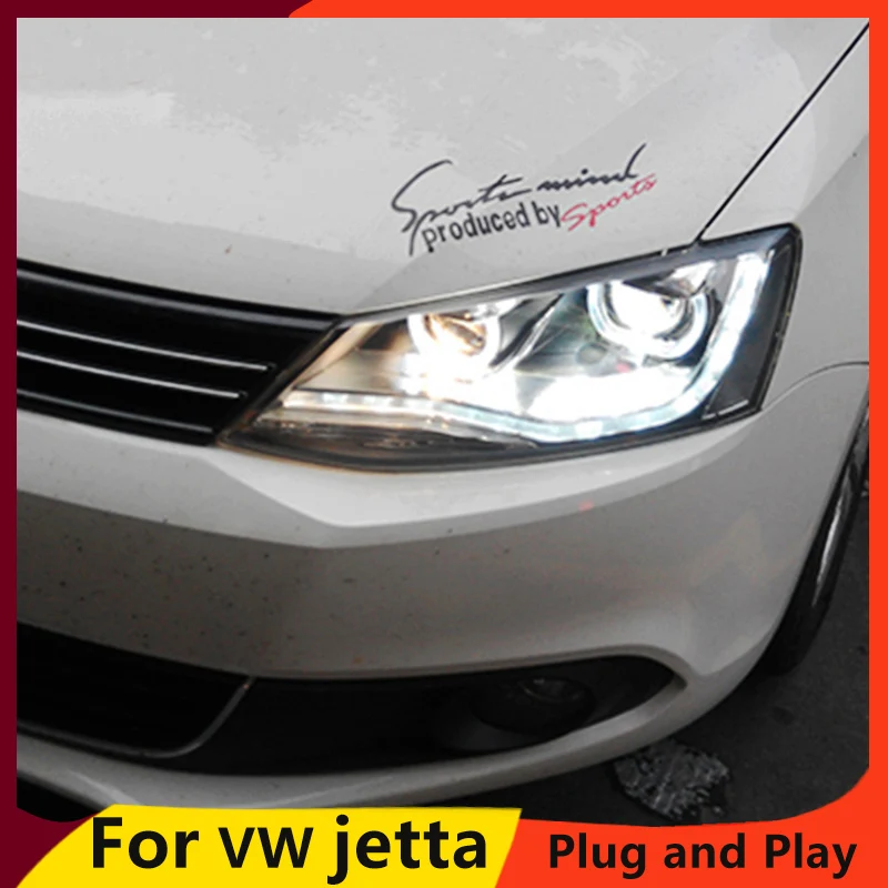 KOWELL Тюнинг автомобилей для vw jetta фары VW MK6 Глава лампы с светодиодный руководство