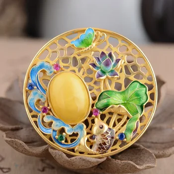 

Newjewelry pendant S925 Sterling Silver Pendant beeswax antique craft Shaolan year after year female models