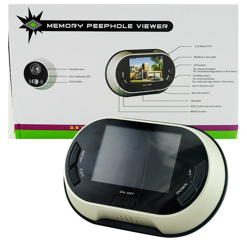 

Hot Sale !!! 3.5" LCD Screen Digital Door Bell Doorbell Peephole Viewer Security Camera
