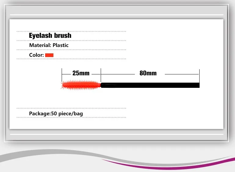50 шт./пакет высокое качество Пластик силиконовая мягкая кисть мини одноразовая щеточка для наращивания ресниц, инструменты для макияжа, длина 105 мм