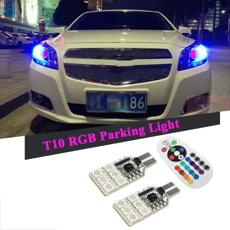2x Canbus T10 W5W 168 194 RGB Clearance Lights Parking Light For BMW