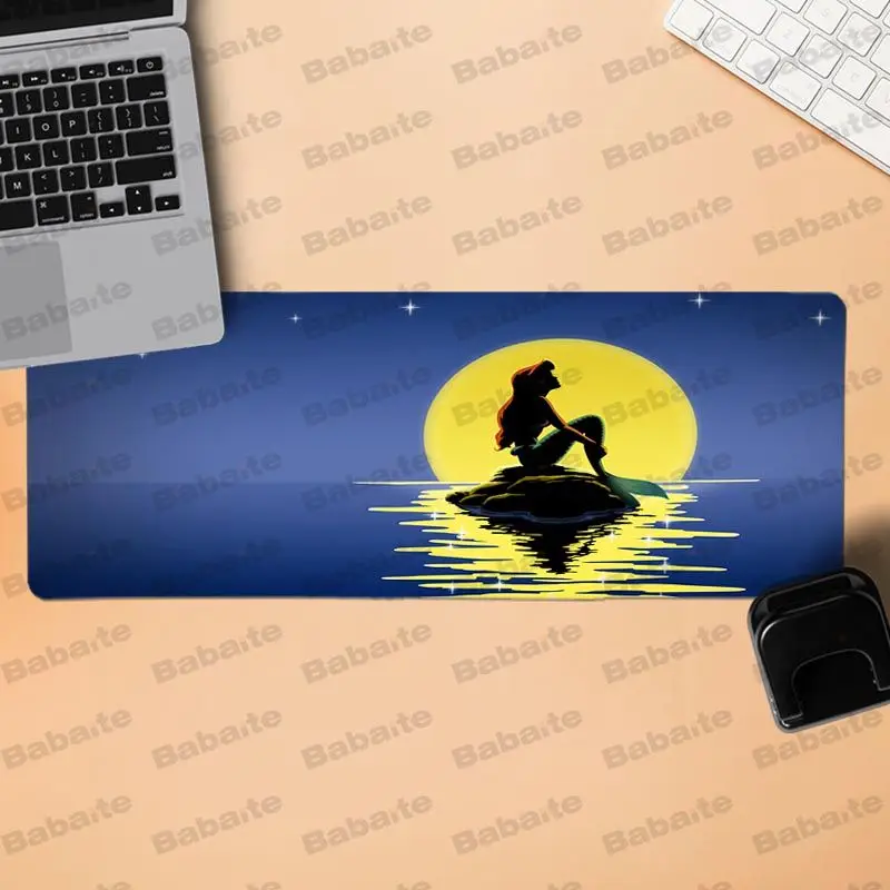  Babaite Non Slip PC little mermaid Customized laptop Gaming mouse pad rubber for cs dota 2 LOL gami