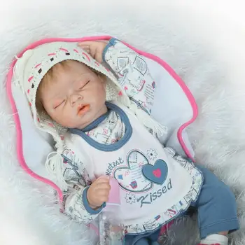 

NPKCOLLECTION 55cm lifelike reborn lovely premmie baby doll sleeping quiet bebe alive babies 22inch kids birthday presents toy