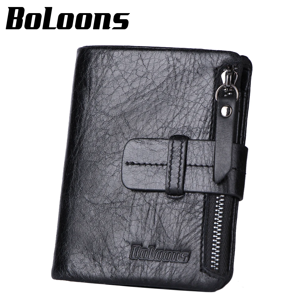 New Wallet 100% Top Genuine Leather Men Wallets Dollar Price Brand Casual Zipper Short Wallet ...