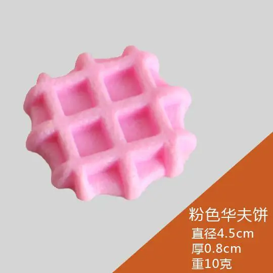 Искусственные украшения продукты ПВХ имитация вафельных печенья блины модель игрушки в форме кексов 6 шт./лот - Цвет: Розовый