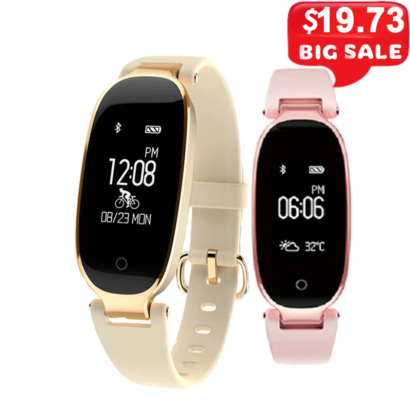 

S3 Smart Watch Bluetooth Smart Band Women Ladies Wristband Heart Rate Monitor Fitness Tracker Waterpoof Smart Bracelet Watch.