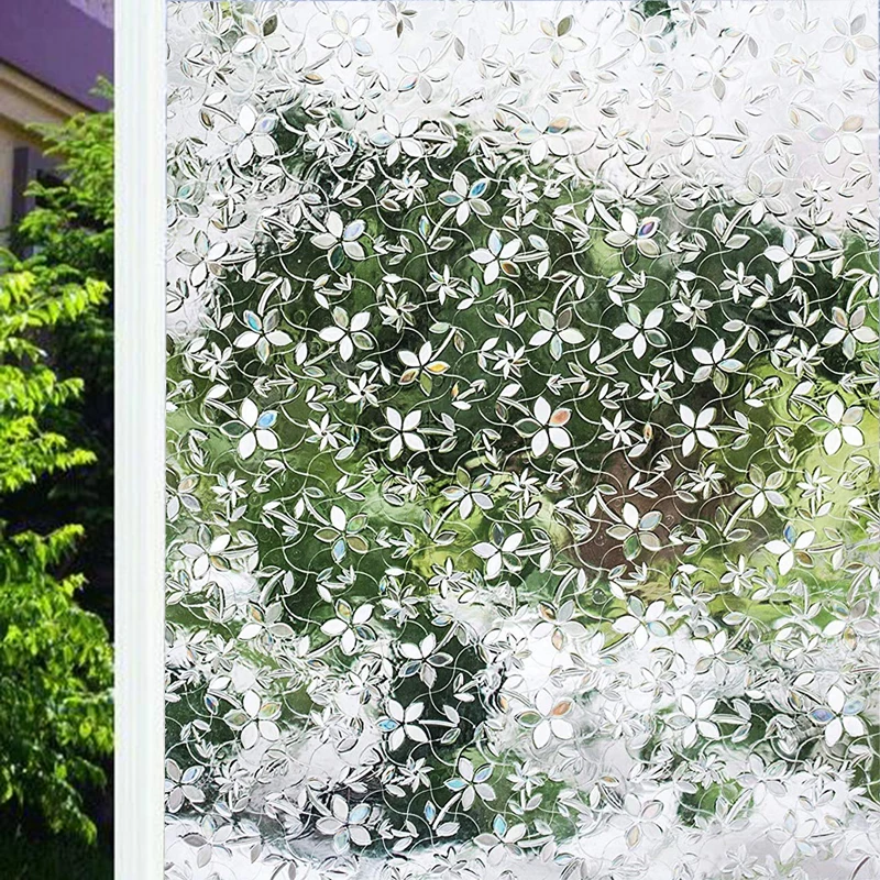 

Funlife No Glue Static Vinyl Decorative Privacy Window Film Non-Adhesive Heat Control Anti uv Glass Self-adhesive Window Sticker