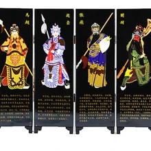 TNUKK экран складные перегородки 6 соединенных панелей декоративная покраска дерева Byobu Китайская традиционная фигура романтика