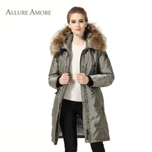 Winter jacket women warm long coat solid luxury outwear spring casual thick jacket fashion winter parka ukraine 2017 AllureAmore