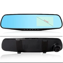 400mA~ 600mA Автомобильный видеорегистратор 4,3 дюймов HD 1080P двойной объектив зеркало заднего вида Автомобильный видеорегистратор камера