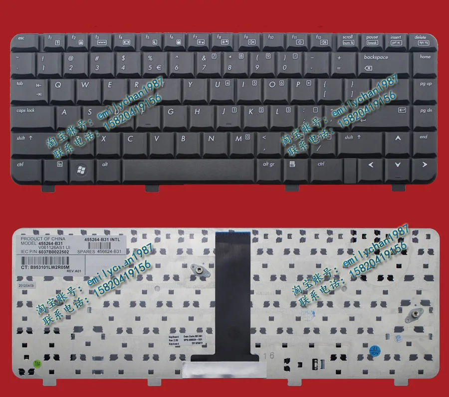 

New original US standard For HP 6520s 6720s with black Laptop keyboard Good working