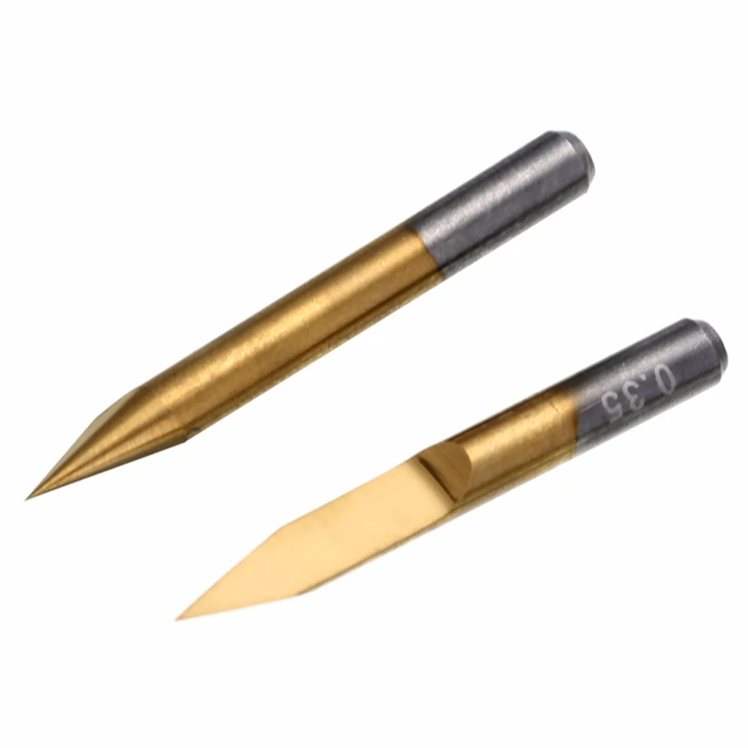 10pcs 30 Degree Router Bit Titanium Coated Carbide PCB Engraving Bit V-Shape Woodworking Milling Cutter