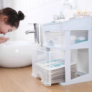 

Women Cosmetics Storage Box Bathroom Makeup Organizer Desktop Drawer Multi-layer Jewelry Lipstick Container Accessories Supplies