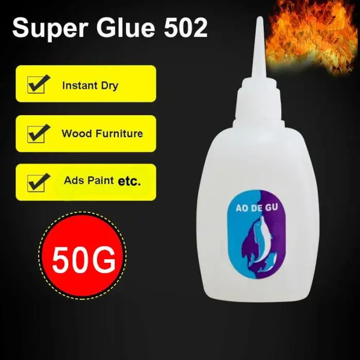 Сильный мгновенный супер клей 502 клейкая жидкость для деревянной резиновой кожи бумаги JDH99
