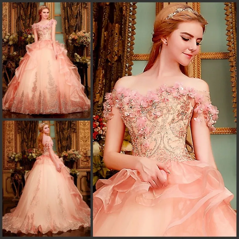 Colored Ball Gown Wedding Dresses 
