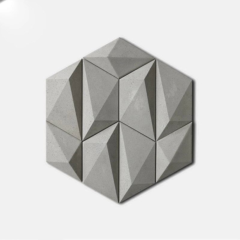 3d Cement Wall Tile Mold Geometry Background Wall Decoration