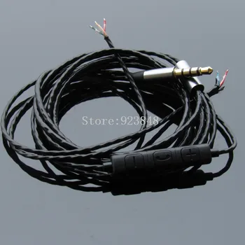 

DIY earphone cable with mic With volume adjustment bass cable 2pcs