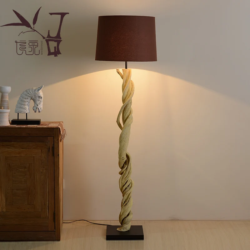 Habitat Spring Upscale Rattan Floor Lamp Model House Creative