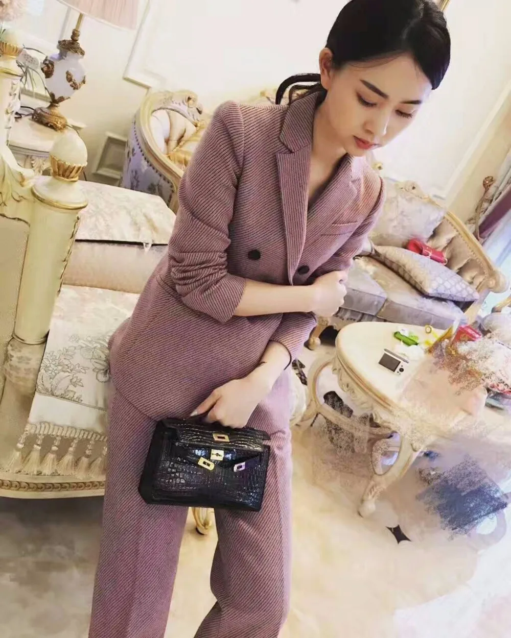 high end women's suits,suit jacket and pants for women,amazing office two piece set,elegant slim crop top and female pantsuit high end women's suits,suit jacket and pants for women,amazing office two piece set,elegant slim crop top and female pantsuit