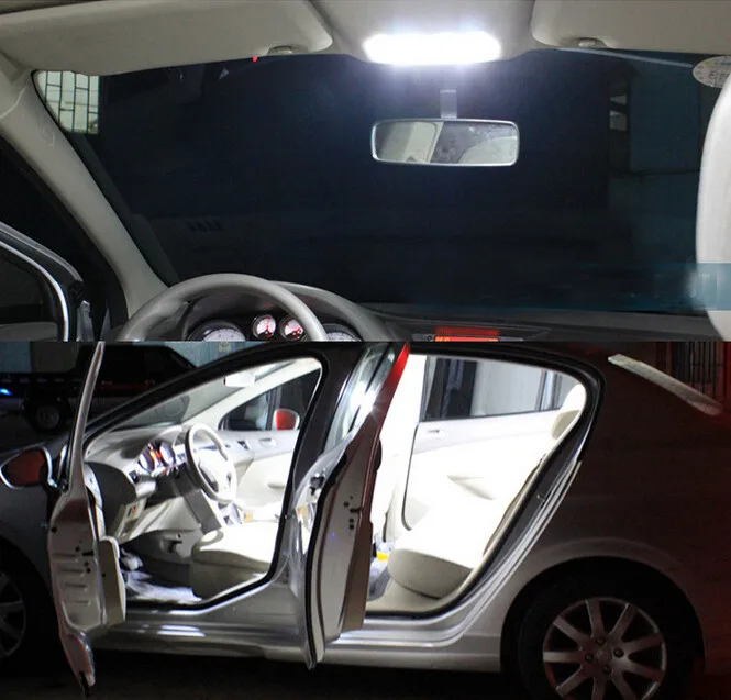 48 SMD белый Панель водить автомобиль T10 BA9S купольная Гирлянда для интерьера настенный светильник светильники бра для w5w c5w t4w светодиодные лампы для автомобильных фар 12V авто аксессуары