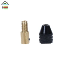 Mini 0.3mm-3.5mm Copper Keyless Chuck for 2.0mm Electric Motor Shaft Small Collets Capacity fit Micro Drill Bit