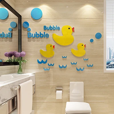 Children Cartoon Decorative Mirror Bathroom Baby Room Rabbit Star deer  Acrylic Mirror Frame Creative Home Art Wall Decorations - AliExpress