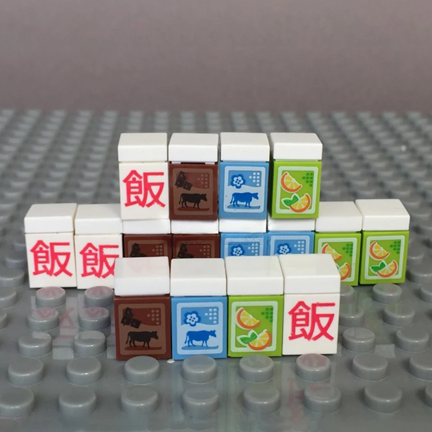 10Pcsset  Food Rice Snack Gourmet Building Blocks Bricks City MOC Scene Figures Accessories Kits DIY Kids Gifts Toys (6)
