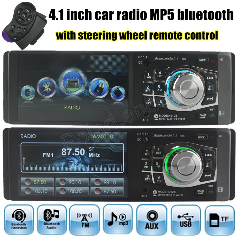 Car audio stereo MP5 MP4 Player Radio 4 1 inch Bluetooth for Rear camera FM 1