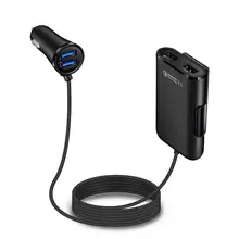 4 USB Quick Charge 3,0 Автомобильное зарядное устройство на заднем сиденье пассажирское автомобильное зарядное устройство Быстрая зарядка задний адаптер удлинитель для Iphone samsung