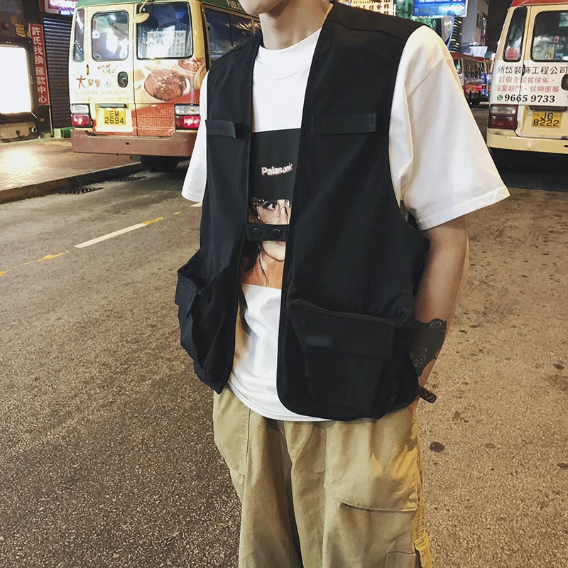

Spring and Summer New Men's Vest Multi Pocket Photographer Vest Casual Wild Fishing Vest High Quality Vest Male Size M-XL
