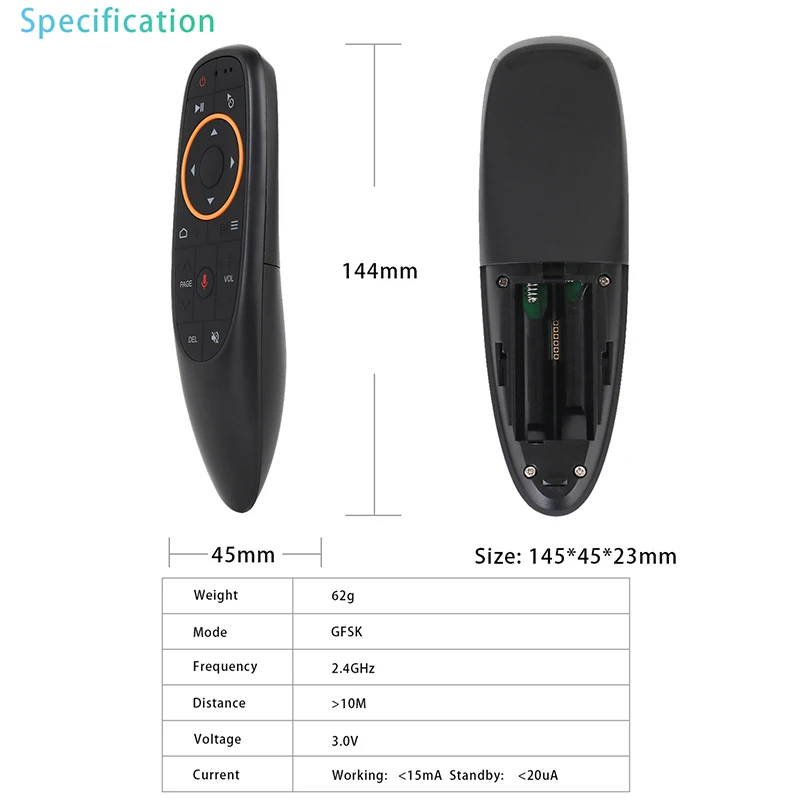 Воздушная мышь kebidu G10 G10S голосовое управление 2 4G USB приемник G10s с гироскопом
